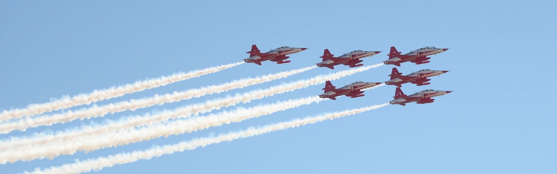 Turkish Stars perform over Mardin province.