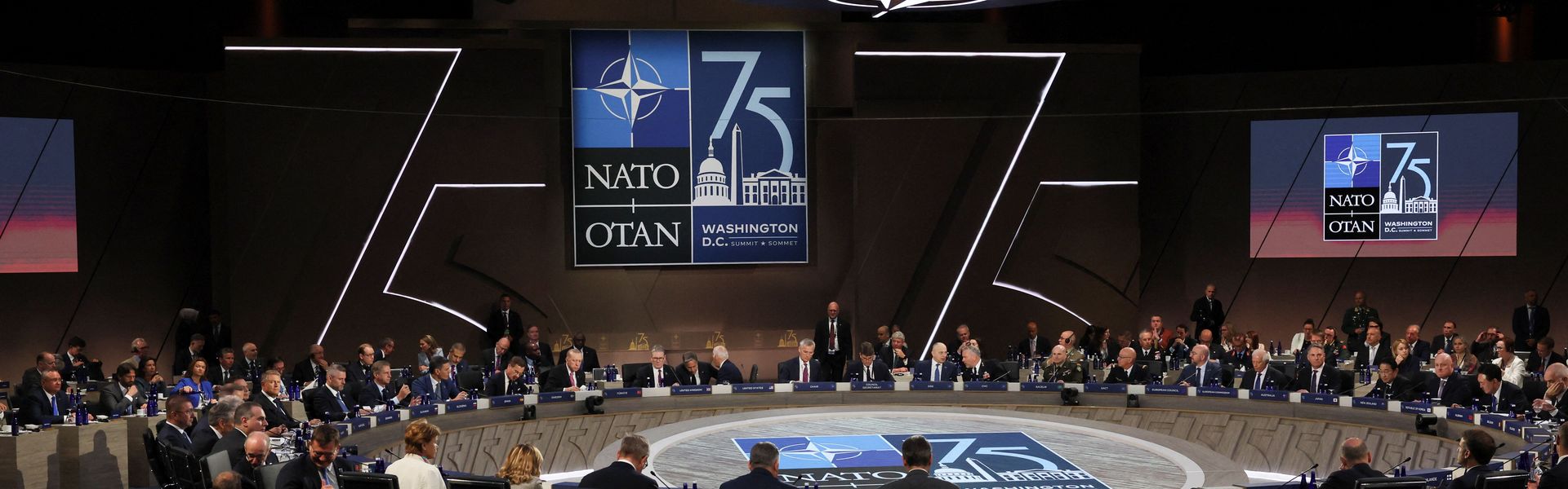 U.S. President J. Biden & NATO Secretary General J. Stoltenberg attend a meeting of the North Atlantic Council at the level of Heads of State and Government, Indo-Pacific and European Union during NATO's 75th anniversary summit in Washington, 11.06.2024.