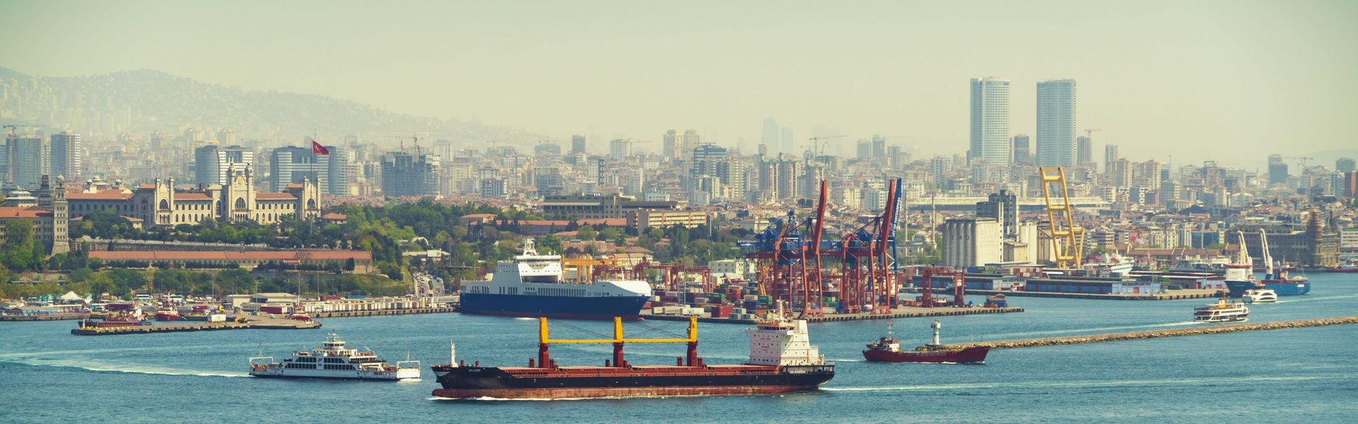 Container harbour in Istanbul