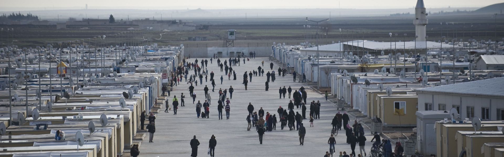 Syrian refugees at Turkish camps.