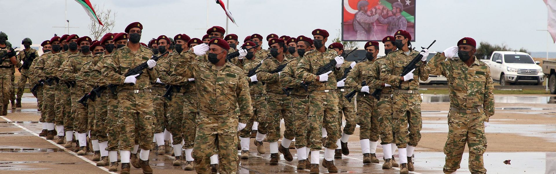 The special military forces of Libya trained by Turkey on graduation day in November 2020.