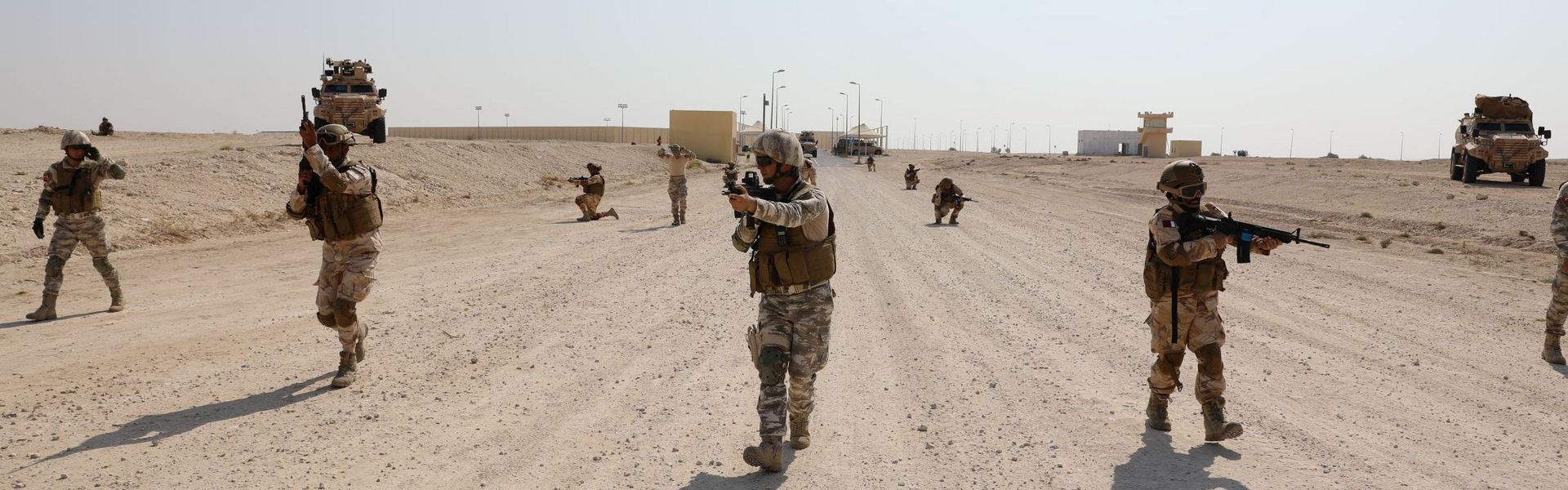 Commandos of Qatar Special Forces during "Commando Training" by the personnel of Qatar-Turkey Combined Joint Force Command in Doha.