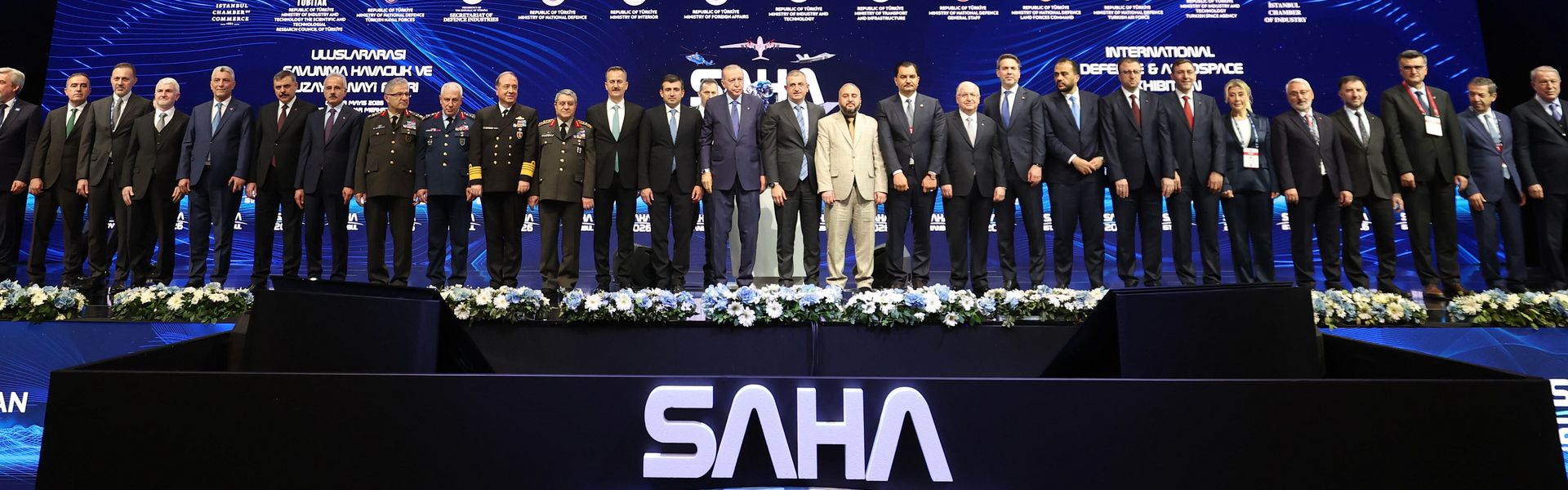 Turkish President Recep Tayyip Erdoğan attends the SAHA 2026 International Defence and Aerospace Exhibition Closing Event at Istanbul Expo Center in Istanbul, Türkiye, on May 8, 2026. Turkish President Recep Tayyip Erdoğan attends the SAHA 2026 International Defence and Aerospace Exhibition Closing Event at Istanbul Expo Center in Istanbul, Türkiye, on May 8, 2026.
